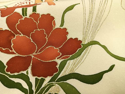平和屋着物■訪問着 飾花文 金彩 三越扱い 正絹 逸品 AABF8604oa