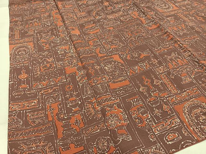 平和屋着物■上質な小紋 陶器幾何学文様 正絹 逸品 AABF8617oa