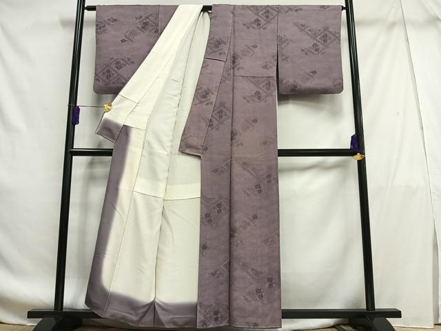 平和屋着物■上質な小紋 花菱文 正絹 逸品 AABF8623oa