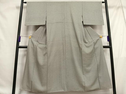 平和屋着物■上質な小紋 幾何学文様 正絹 逸品 AABF8645oa
