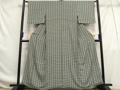 平和屋着物■上質な小紋 抽象文様 正絹 逸品 AABF8652oa