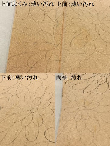 平和屋着物■上質な小紋 手描き 花づくし 正絹 逸品 AABF8657oa