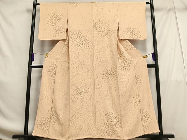 平和屋着物■上質な小紋 手描き 花づくし 正絹 逸品 AABF8657oa
