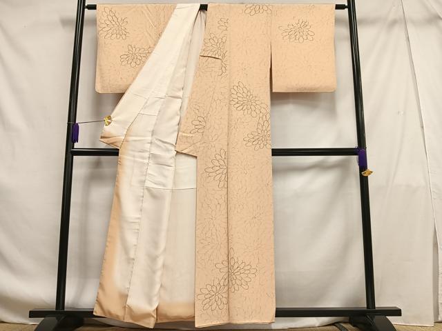 平和屋着物■上質な小紋 手描き 花づくし 正絹 逸品 AABF8657oa
