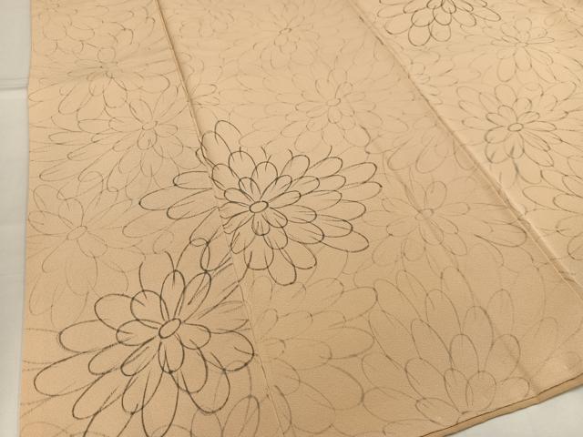 平和屋着物■上質な小紋 手描き 花づくし 正絹 逸品 AABF8657oa