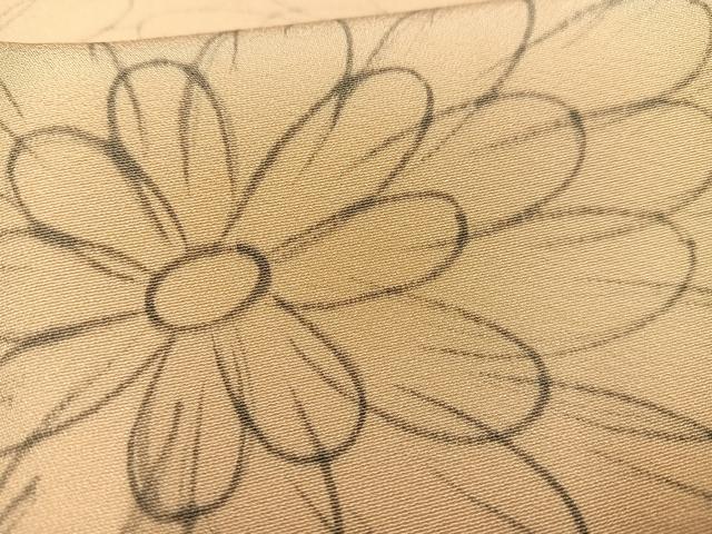 平和屋着物■上質な小紋 手描き 花づくし 正絹 逸品 AABF8657oa