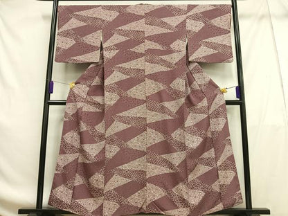 平和屋着物■上質な小紋 切り嵌め花蝶文 正絹 逸品 AABF8658oa