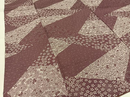 平和屋着物■上質な小紋 切り嵌め花蝶文 正絹 逸品 AABF8658oa