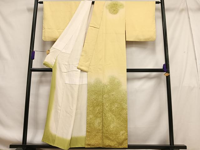平和屋着物■訪問着 狢菊 暈し染め 正絹 逸品 AABF8660oa