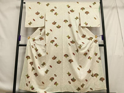 平和屋着物■上質な小紋　七宝文　金彩　正絹　逸品　AABF8663oa