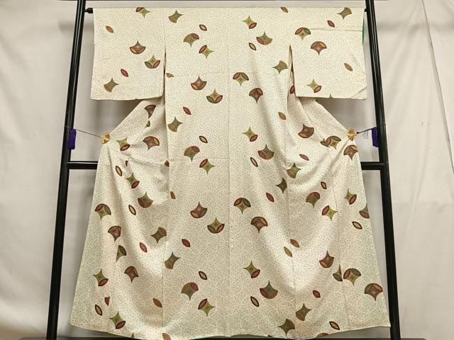 平和屋着物■上質な小紋　七宝文　金彩　正絹　逸品　AABF8663oa