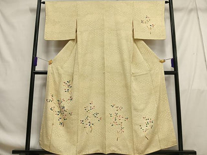 平和屋着物■訪問着　作家物　枝花文　正絹　逸品　AABF8666oa