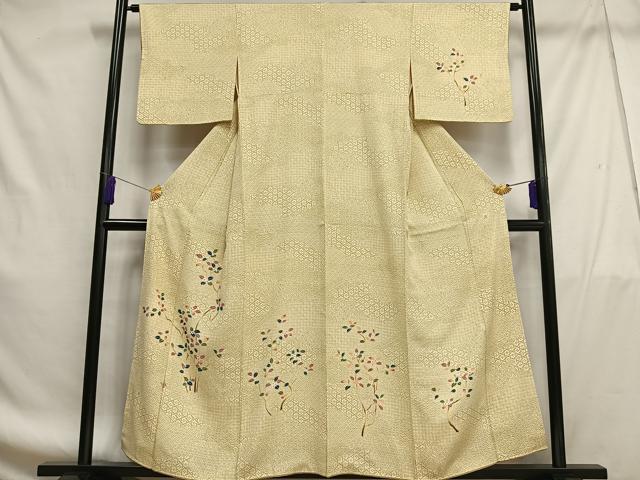 平和屋着物■訪問着　作家物　枝花文　正絹　逸品　AABF8666oa