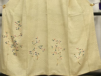 平和屋着物■訪問着　作家物　枝花文　正絹　逸品　AABF8666oa