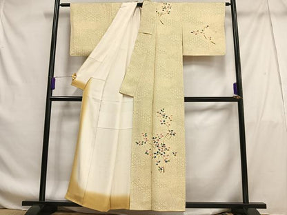 平和屋着物■訪問着　作家物　枝花文　正絹　逸品　AABF8666oa