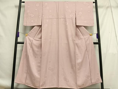平和屋着物■上質な色無地　舞花地紋　虹色　正絹　逸品　AABF8675oa
