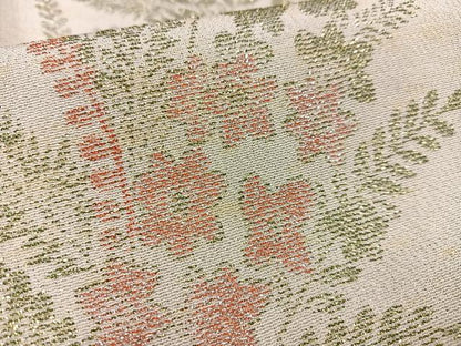 平和屋着物■上質な小紋 寿光織 草花文 金銀糸 正絹 逸品 AABF8677oa