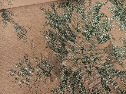 平和屋着物■上質な小紋　寿光織　飾花文　銀糸　正絹　逸品　AABF8678oa