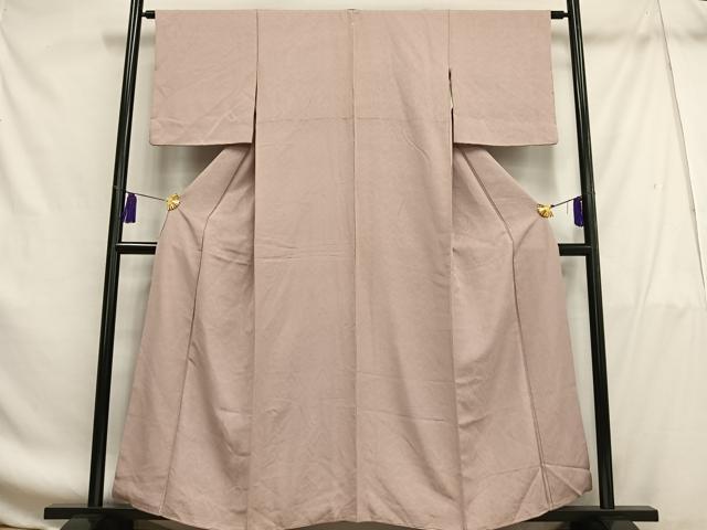 平和屋着物■上質な色無地　壺垂れ地紋　薄柿色　阪急百貨店扱い　正絹　逸品　AABF8683oa