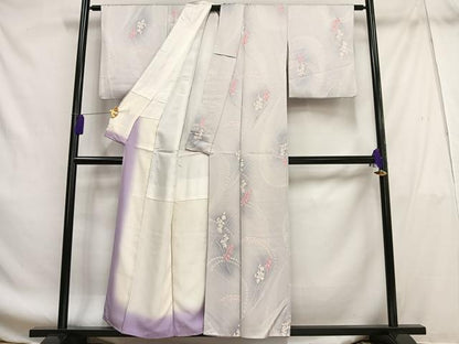 平和屋着物■上質な小紋　枝花文　暈し染め　正絹　逸品　AABF8689oa