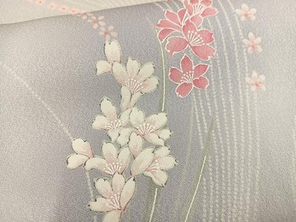 平和屋着物■上質な小紋　枝花文　暈し染め　正絹　逸品　AABF8689oa