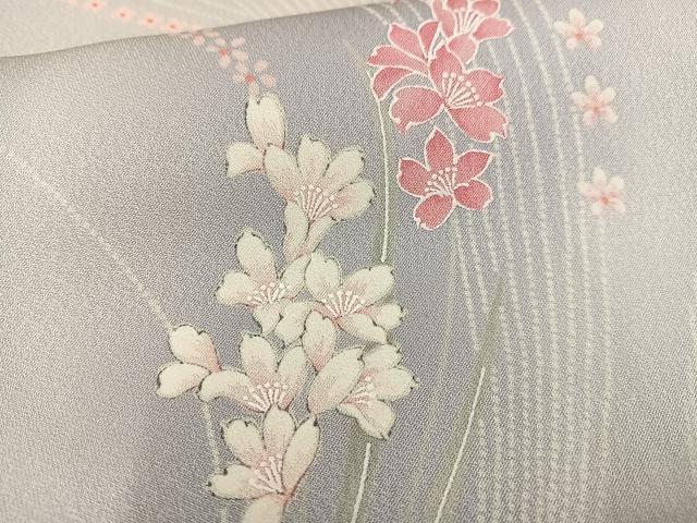 平和屋着物■上質な小紋　枝花文　暈し染め　正絹　逸品　AABF8689oa
