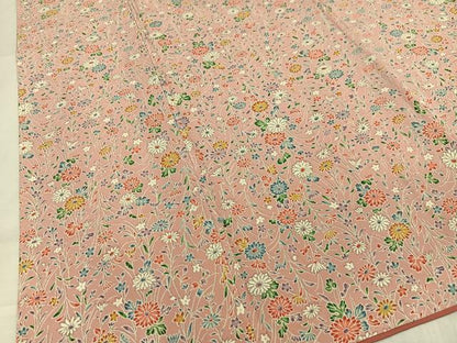 平和屋着物■上質な小紋　枝花文　正絹　逸品　AABF8691oa