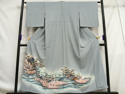 平和屋着物■色留訪問着 風景文 暈し染め 金彩 正絹 逸品 AABF8700oa