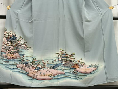 平和屋着物■色留訪問着 風景文 暈し染め 金彩 正絹 逸品 AABF8700oa