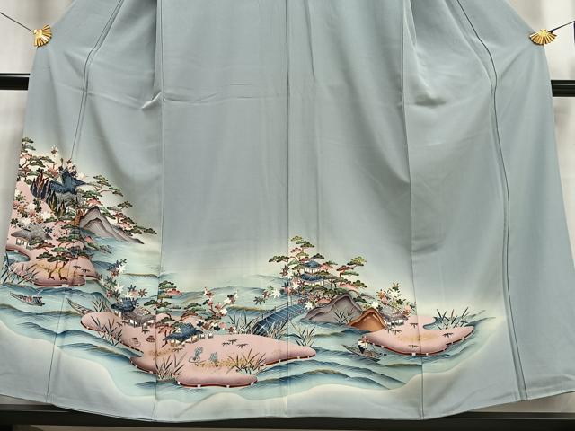 平和屋着物■色留訪問着 風景文 暈し染め 金彩 正絹 逸品 AABF8700oa