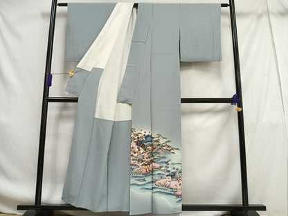 平和屋着物■色留訪問着 風景文 暈し染め 金彩 正絹 逸品 AABF8700oa