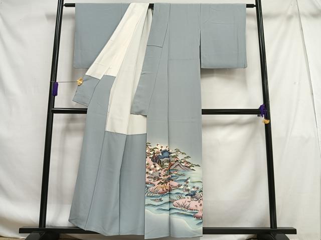 平和屋着物■色留訪問着 風景文 暈し染め 金彩 正絹 逸品 AABF8700oa