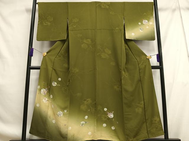平和屋着物■訪問着 南天丸文 暈し染め 正絹 逸品 AABF8702oa