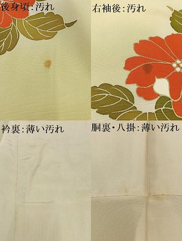 平和屋着物■訪問着 枝花文 暈し染め 金彩 正絹 逸品 AABF8703oa