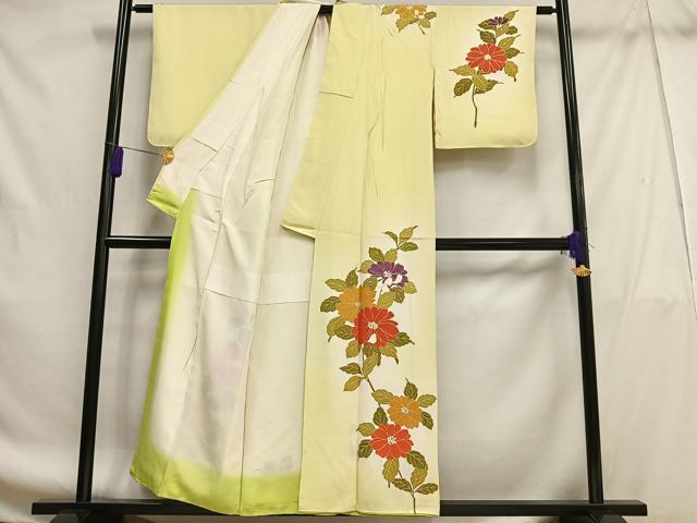 平和屋着物■訪問着 枝花文 暈し染め 金彩 正絹 逸品 AABF8703oa