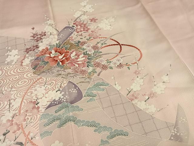 平和屋着物■訪問着　絵巻花文　暈し染め　金彩　正絹　逸品　AABF8709oa