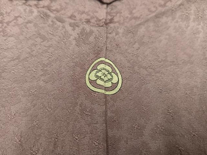 平和屋着物■上質な色無地　紋意匠　梅鼠色　正絹　逸品　AABF8720oa