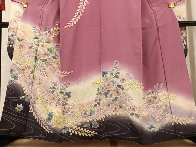 平和屋着物●豪華振袖　絞り　辻が花　暈し染め　正絹　逸品　AABF8722ph