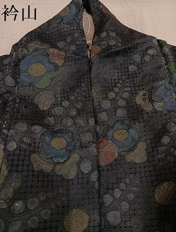 平和屋着物●上質な小紋 中国三大刺繍 汕頭刺繍 スワトウ刺繍 総刺繍 辻が花 正絹 逸品 AABF8724ph