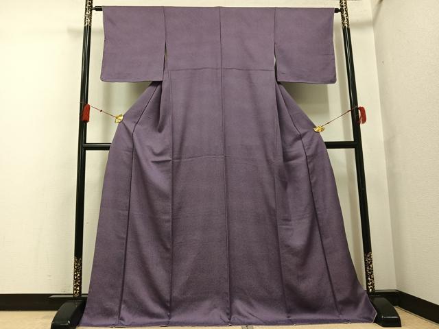 平和屋着物●本草木染作家　圓啓　江戸小紋　鮫小紋柄　暈し染め　ロング丈　正絹　逸品　AABF8727ph