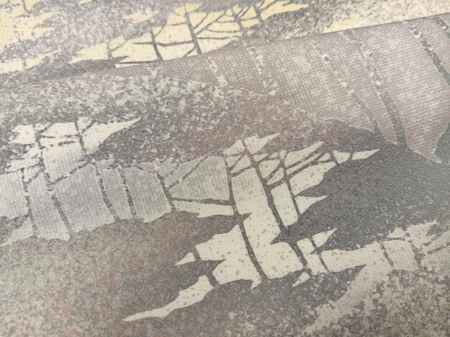平和屋着物●訪問着　ろうけつ染め　遠山樹林文　暈し染め　正絹　逸品　AABF8728ph