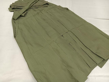 平和屋着物●男性　馬乗り袴　縞　正絹　逸品　AABF8730ph