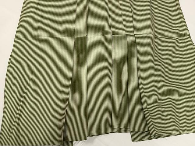 平和屋着物●男性　馬乗り袴　縞　正絹　逸品　AABF8730ph