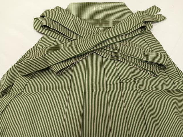 平和屋着物●男性　馬乗り袴　縞　正絹　逸品　AABF8730ph