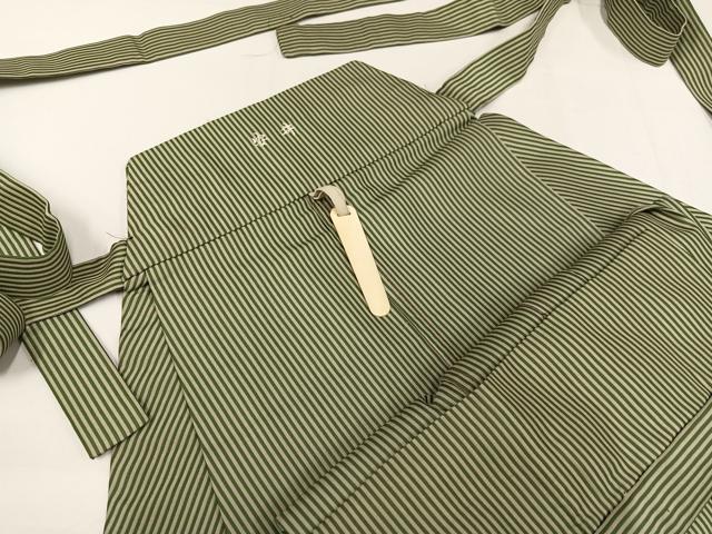 平和屋着物●男性　馬乗り袴　縞　正絹　逸品　AABF8730ph