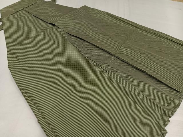 平和屋着物●男性　馬乗り袴　縞　正絹　逸品　AABF8730ph