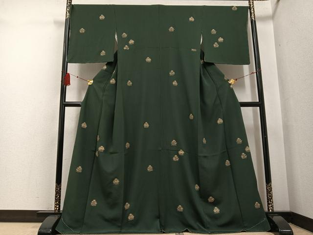 平和屋着物●訪問着　印伝　草花文　正絹　逸品　未使用　AABF8731ph