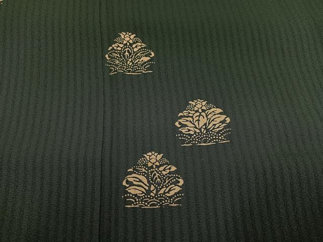平和屋着物●訪問着　印伝　草花文　正絹　逸品　未使用　AABF8731ph