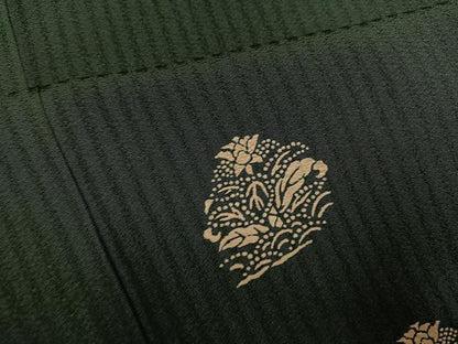 平和屋着物●訪問着　印伝　草花文　正絹　逸品　未使用　AABF8731ph