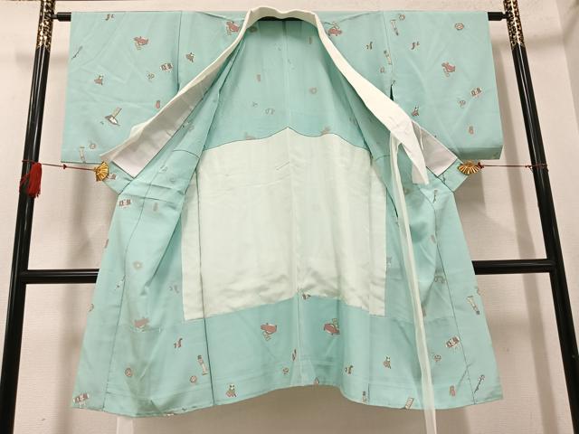 平和屋着物●長襦袢　無双仕立て　玩具文　正絹　逸品　AABF8735ph
